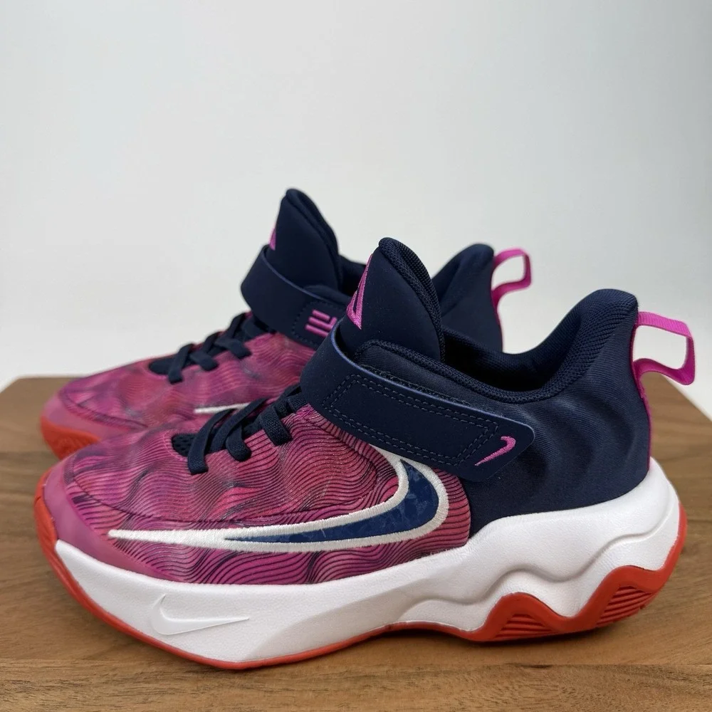 New Big‎ Kids Nike Giannis Immortality 4 SE PS Red Midnight Navy Shoes Size 2 Y
